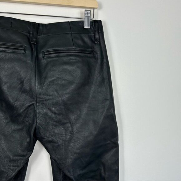 Rag & Bone Pajama Genuine Lamb Leather Black Jogger Pants sz 24 - Picture 5 of 8